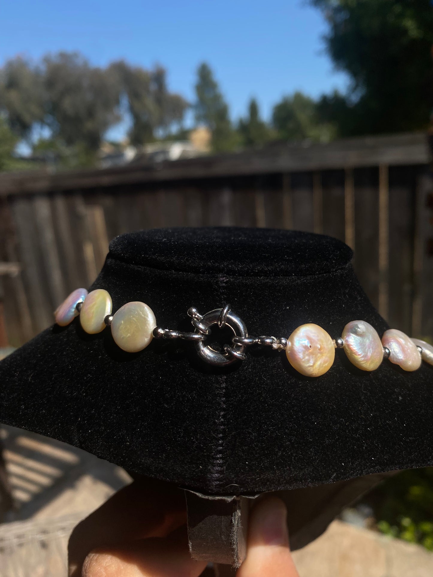 SH Fresh Water Coin Pearl Necklace