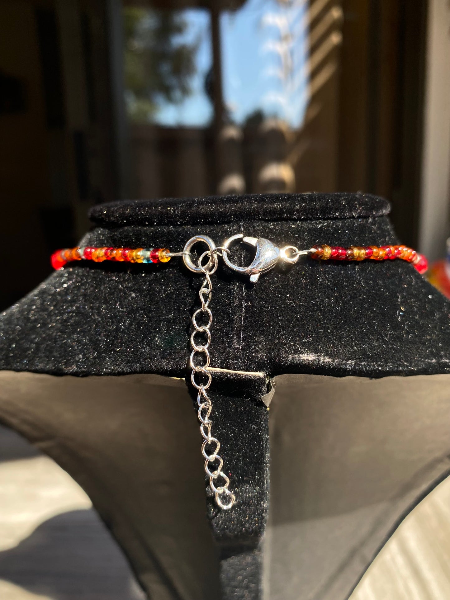 Glass & Cloisonné Elephant Necklace