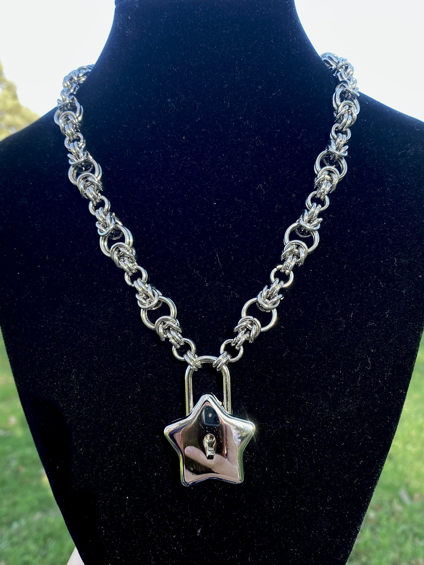 Star Lock Chainmaile Necklace