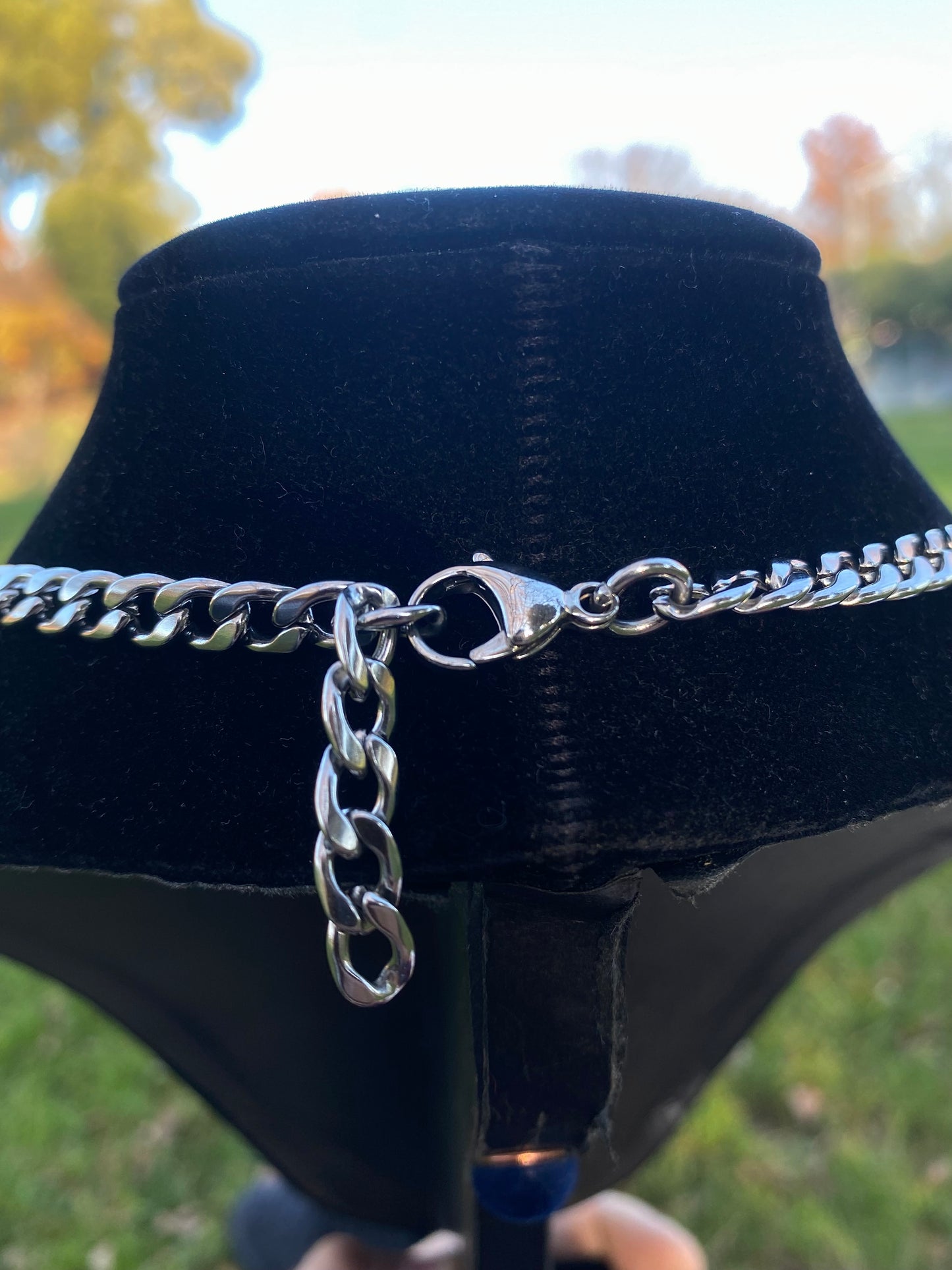 Alternative Opalite Heart Chainmail Necklace