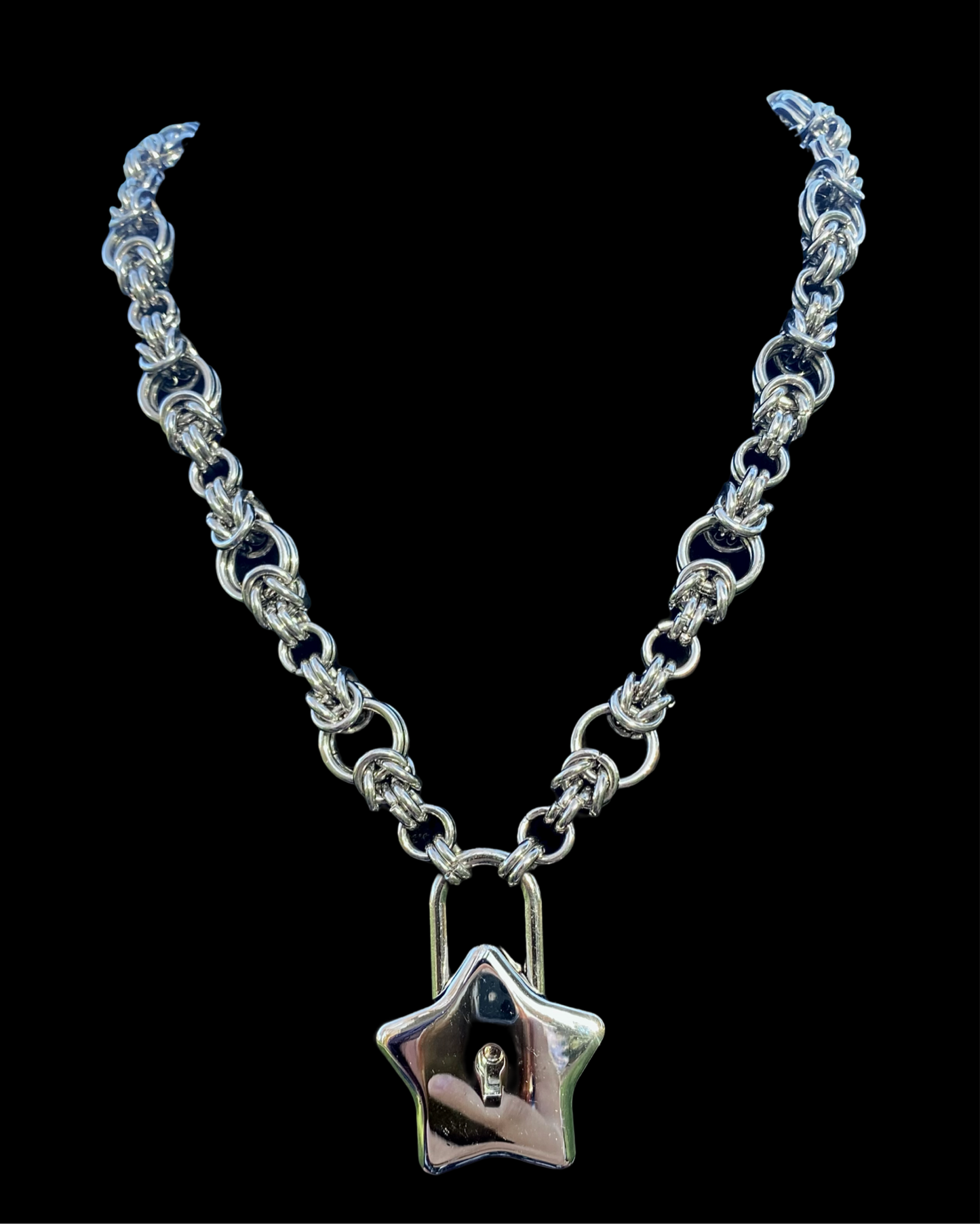 Star Lock Chainmaile Necklace