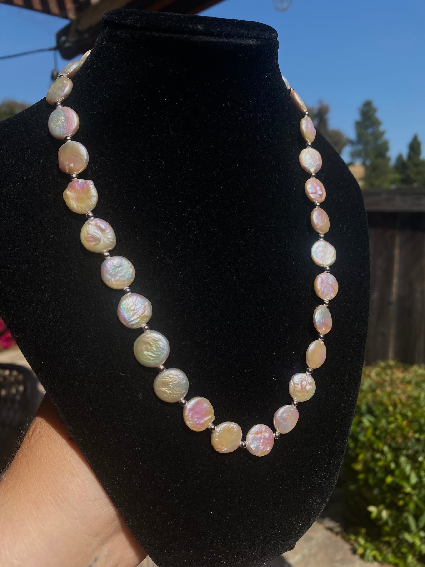 SH Fresh Water Coin Pearl Necklace