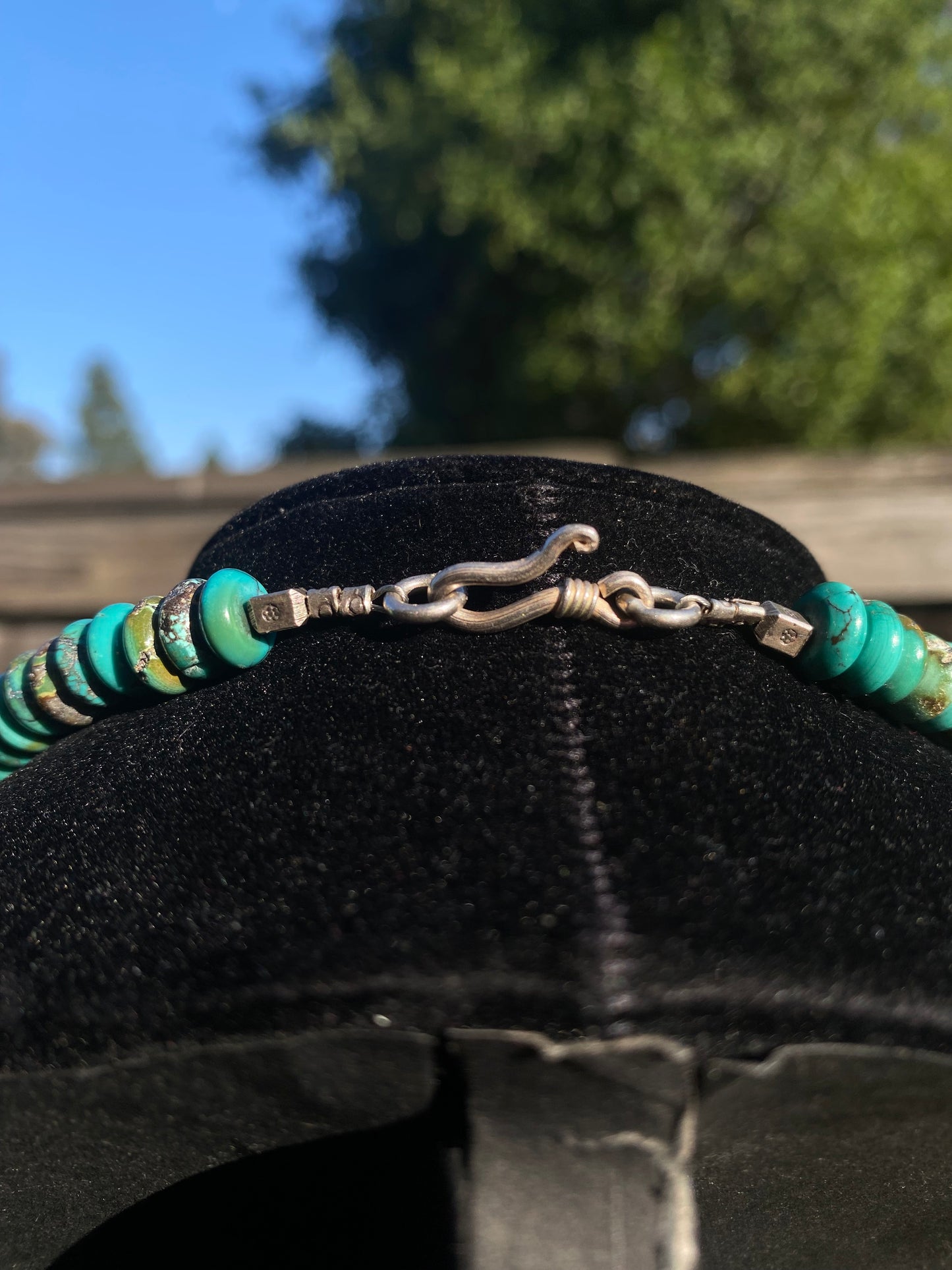 Genuine Turquoise & Sterling Silver Necklace
