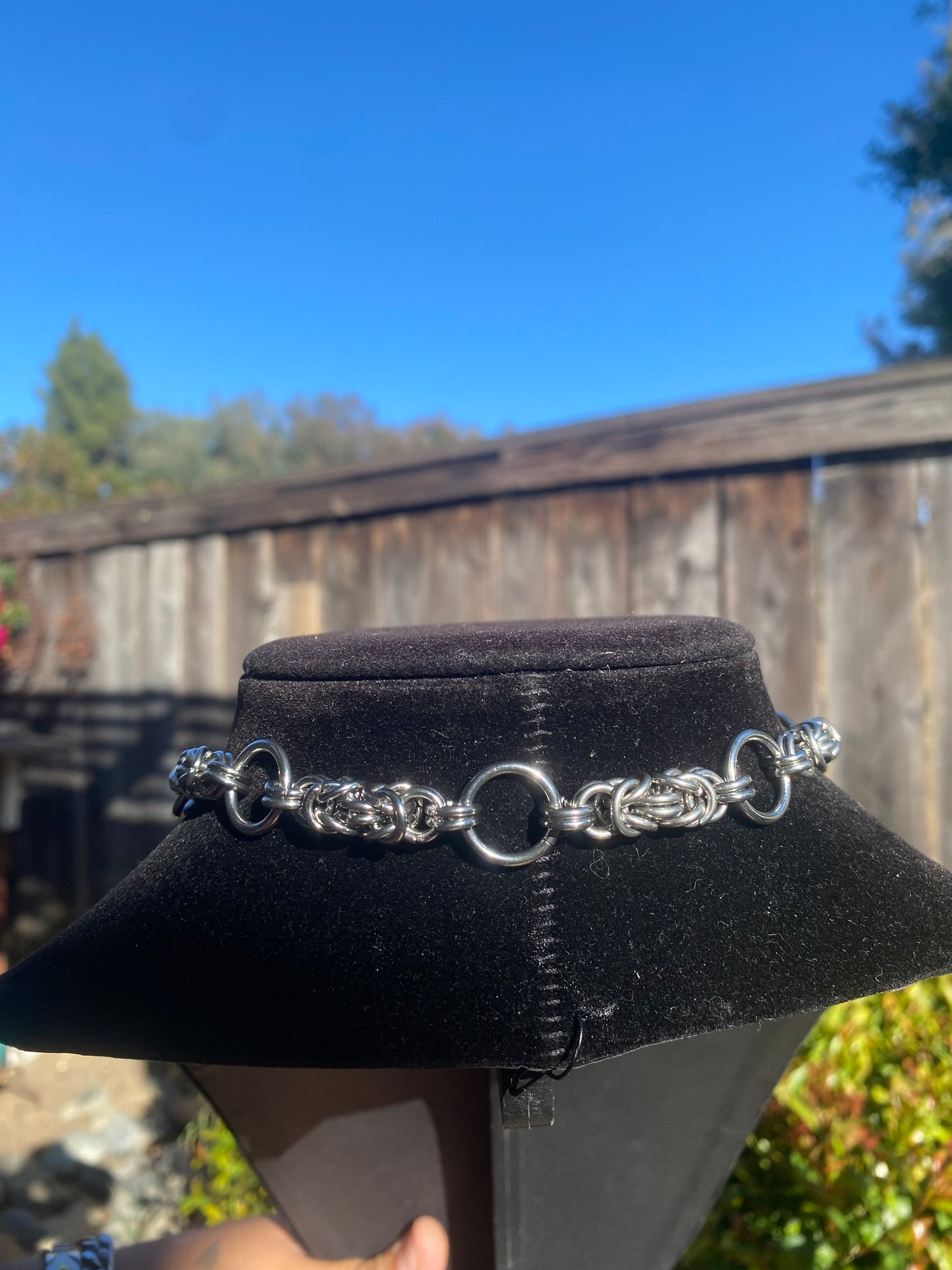 Stainless Steel Chainmail XL Carabiner Necklace