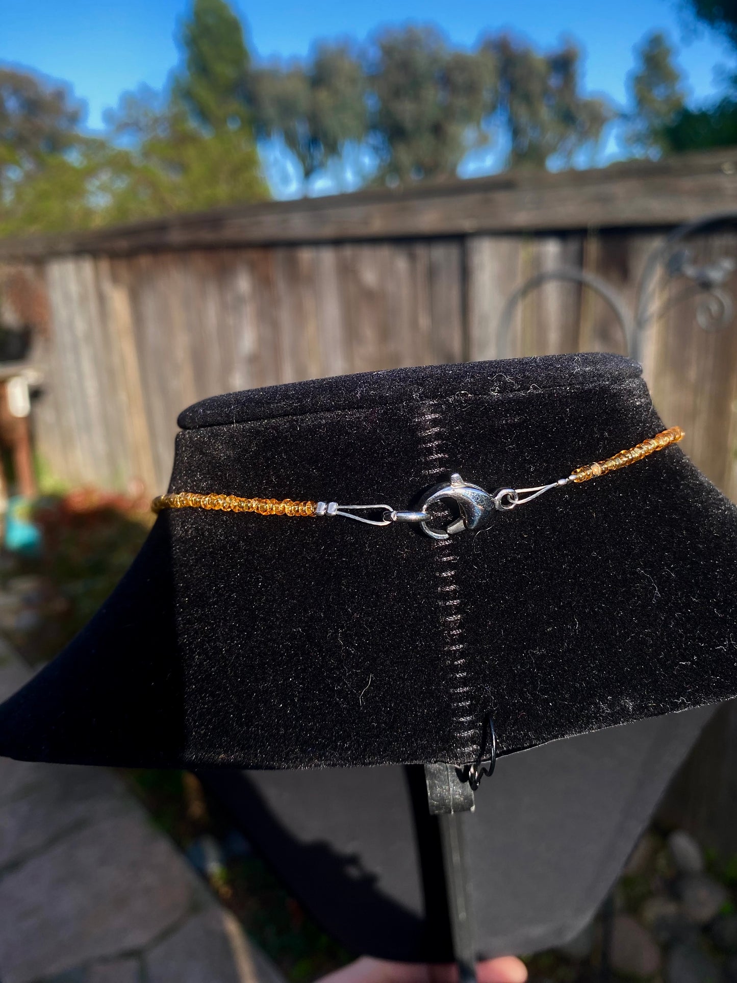 Orange Droplet Crystal Necklace/Choker