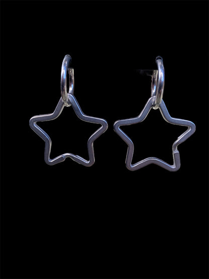 Star Huggie Hoop Earrings (removable)