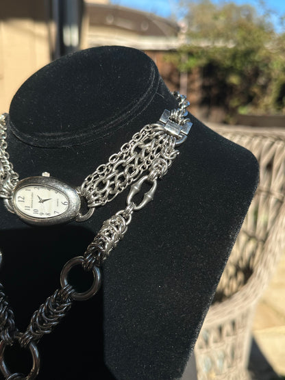 Stainless Steel Watch Angel Chainmaille Choker & Necklace