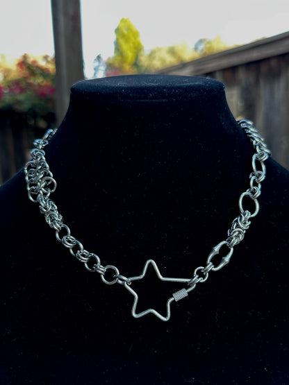 Star Carabiner Stainless Steel Chainmaille