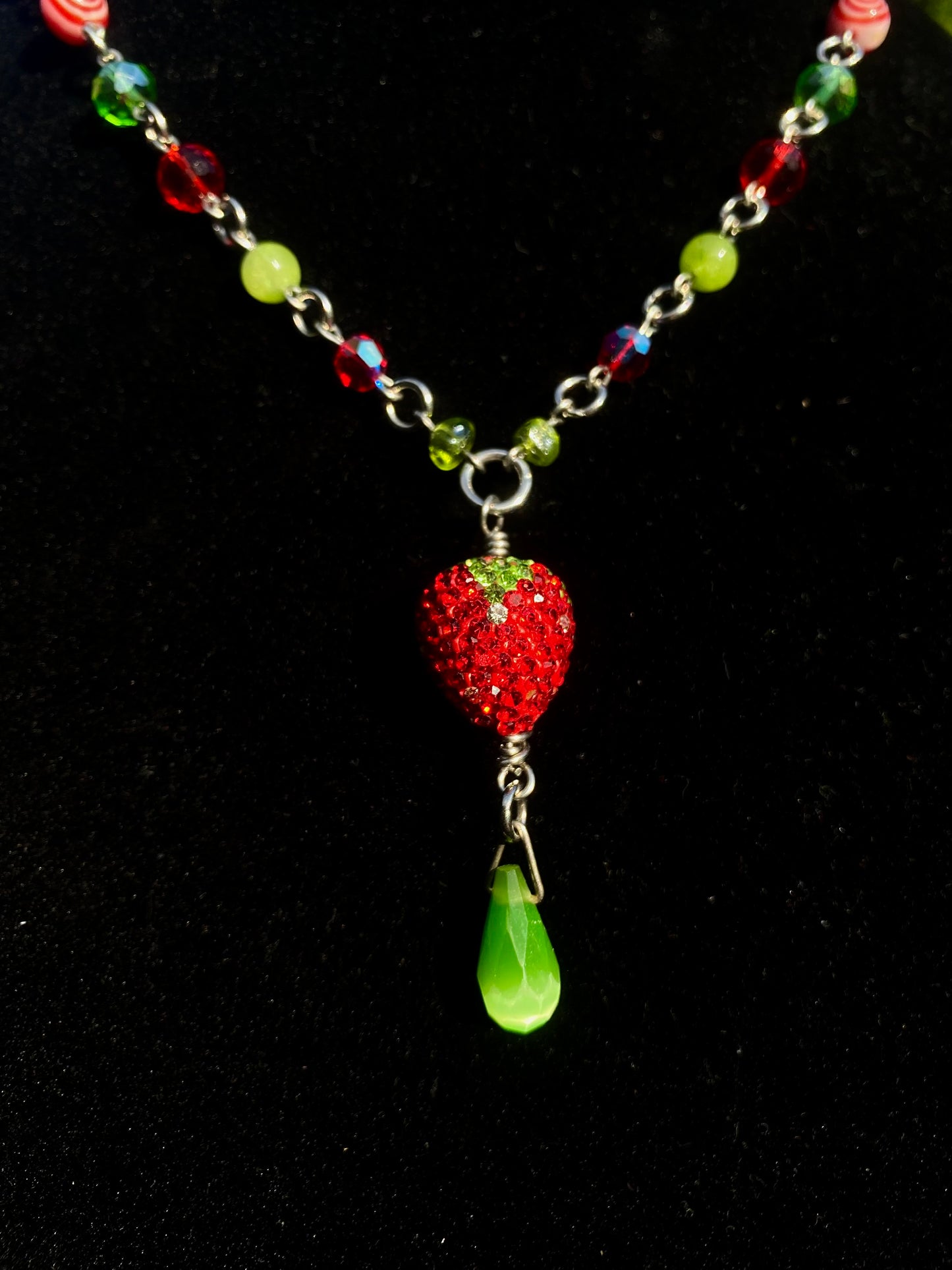 Strawberry Drop Necklace