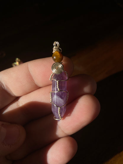 Crystal Wire Wrapped  Pendants