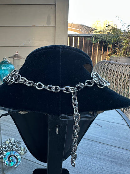 European 4 in 1 Chainmaille Handmade in Stainless Steel Adjustable Choker/Small Necklace Size