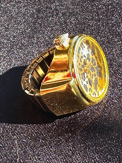 Cheetah Gold Ring Watch
