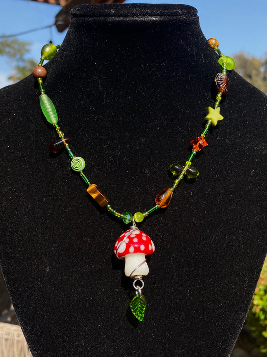 Mushroom Fairycore Necklace