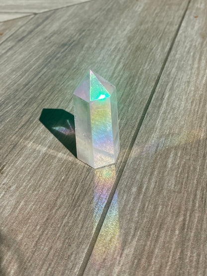 Small Angel Aura Quartz Tower