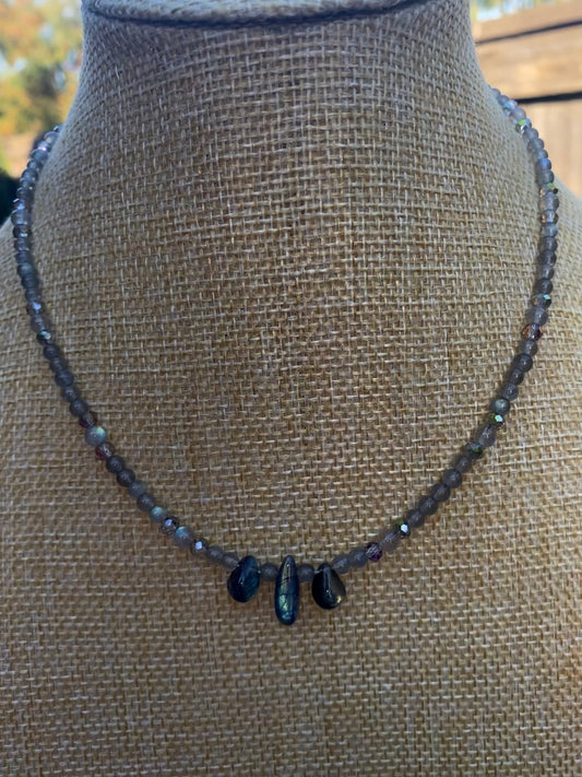 Labradorite & Moonstone Simple Choker