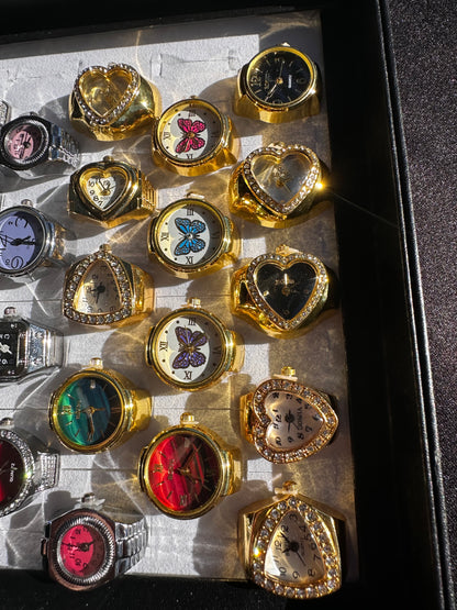 Red Silver Ring Watch