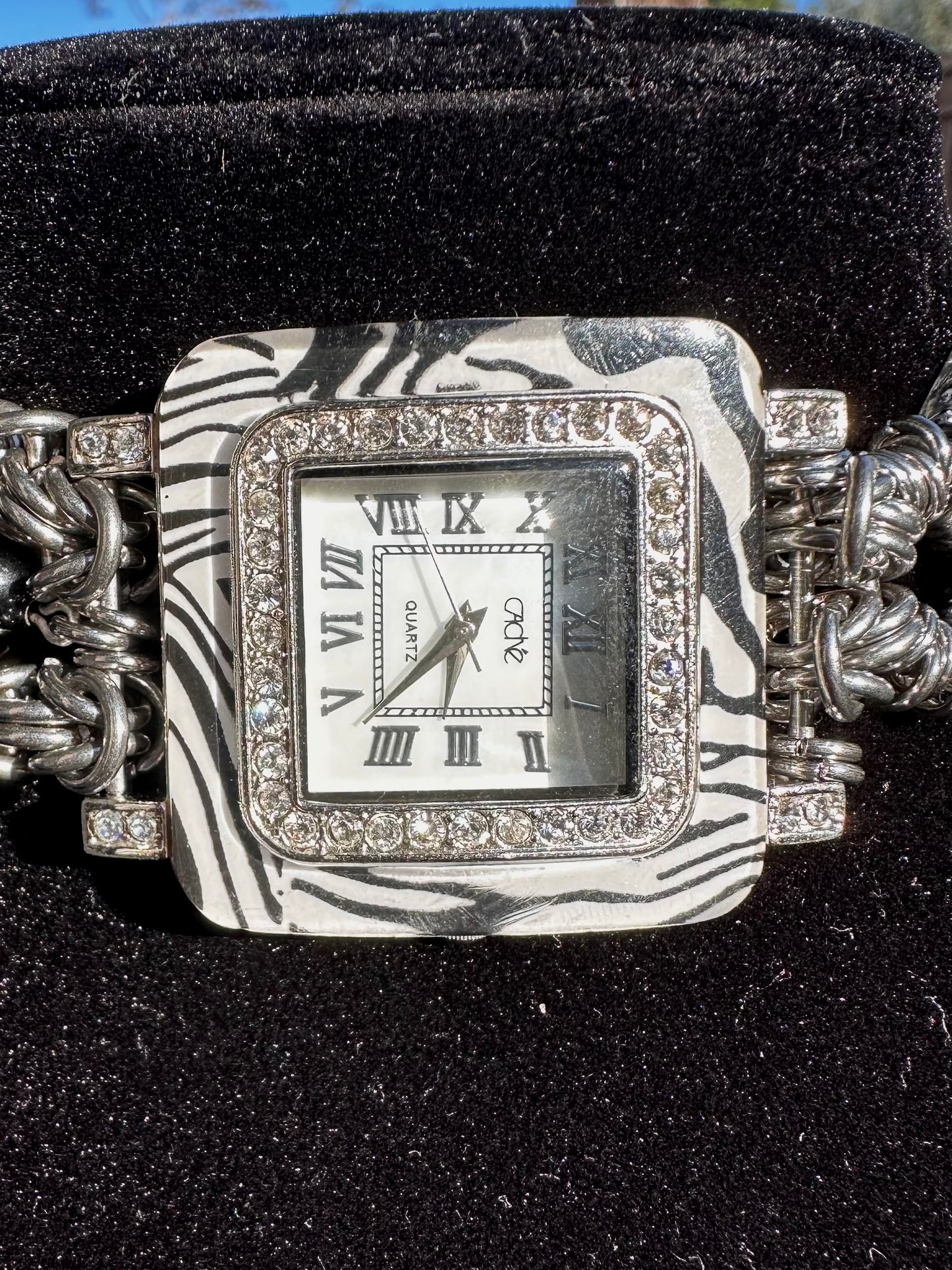 Zebra Watch Stainless Steel Chainmaille Choker