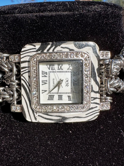 Zebra Watch Stainless Steel Chainmaille Choker