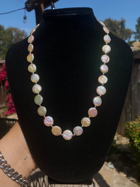 SH Fresh Water Coin Pearl Necklace