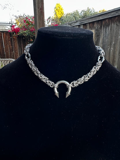 Byzantine Septum Piercing Stainless Steel Chainmaille Necklace