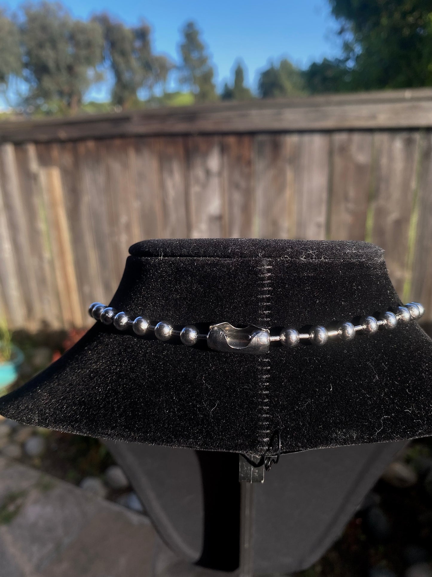 Dichroic Glass Ball Chain Necklace