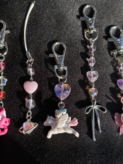 Pink & Hello Kitty Handmade Keychains & Phonecharm