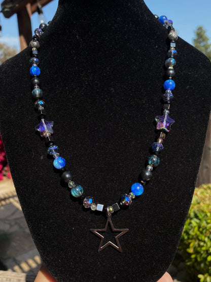 Blue Celestial Star Necklace