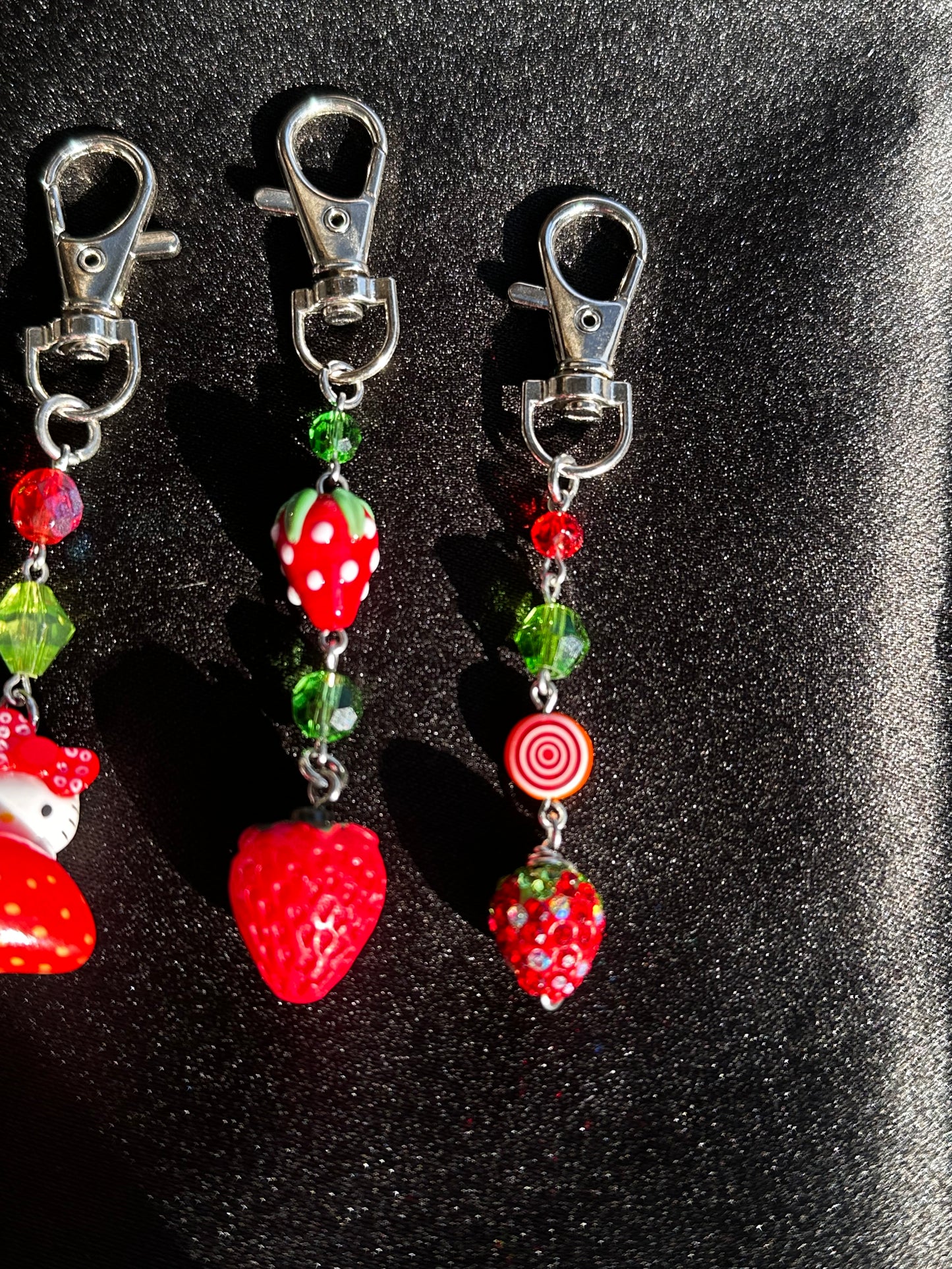 Strawberry & Cherry Handmade Keychains