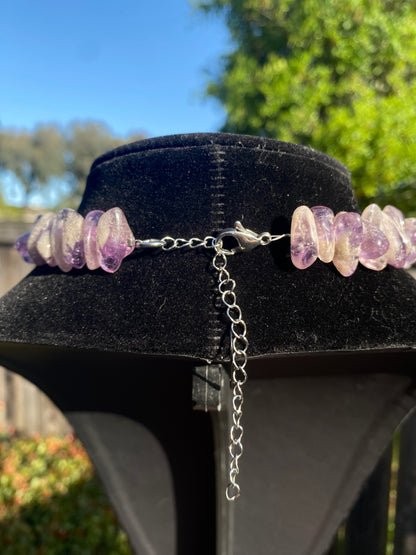 Amethyst Chip/Spike Necklace