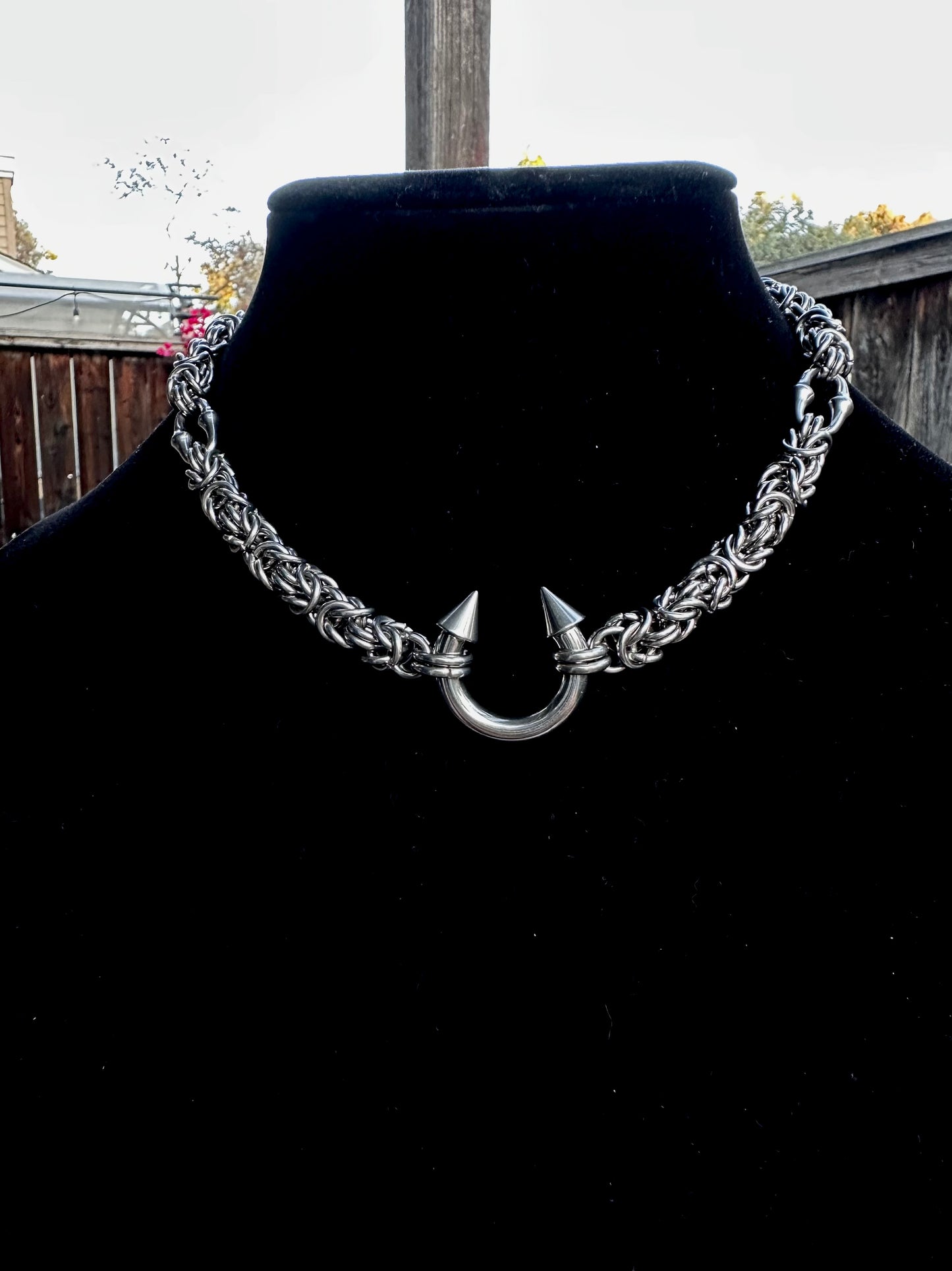 Byzantine Septum Piercing Stainless Steel Chainmaille Necklace