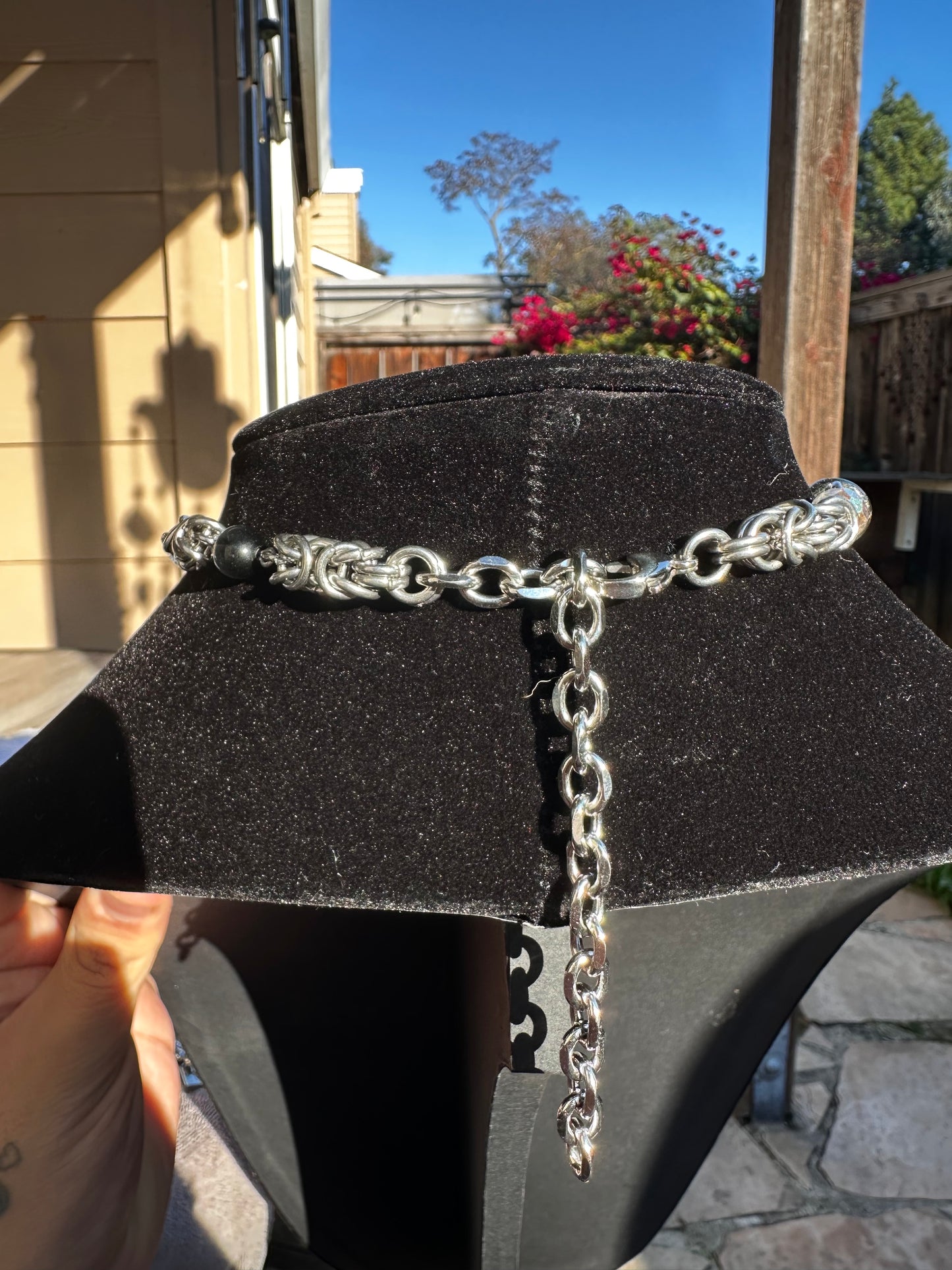 Zebra Watch Stainless Steel Chainmaille Choker