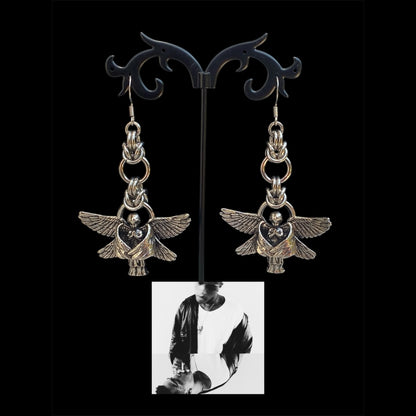 ‘WingRiddenAngel’ Xxxtentacion Inspired Chainmail Earrings