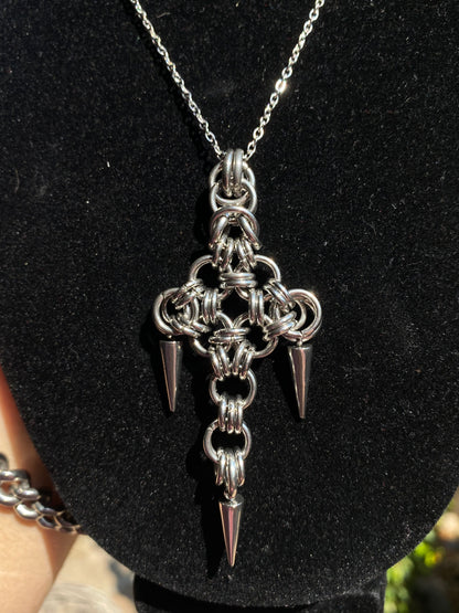 Chainmail Cross Neckalce