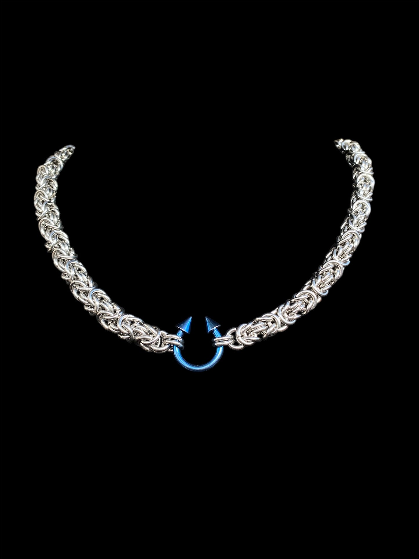 Byzantine chainmail septum necklace/choker