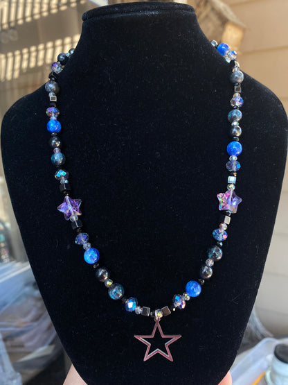 Blue Celestial Star Necklace