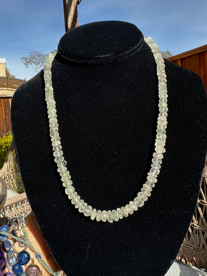 Secondhand Faceted Crystal ‘BBJ’ Branded Sterling Silver Long Necklace