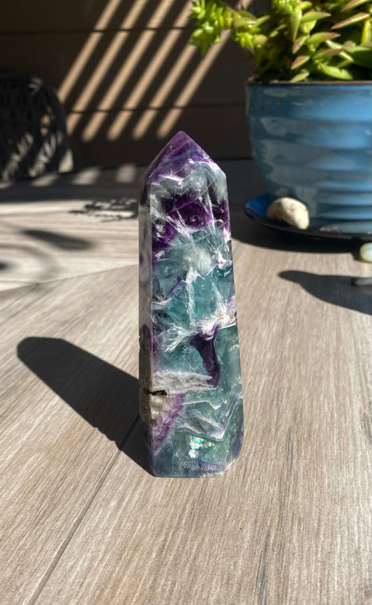 Rainbow Fluorite Tower