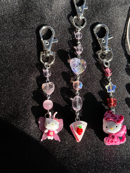 Pink & Hello Kitty Handmade Keychains & Phonecharm