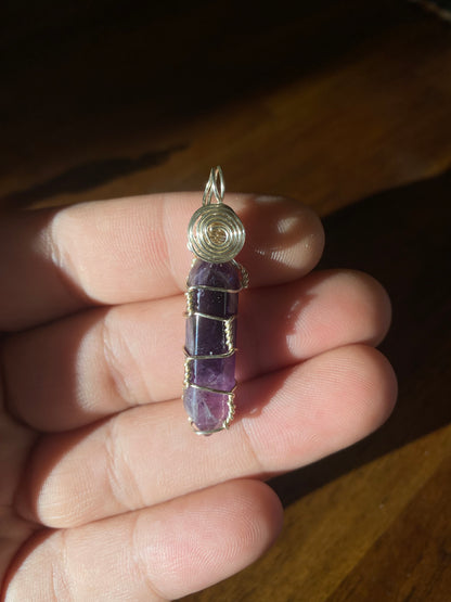 Crystal Wire Wrapped  Pendants