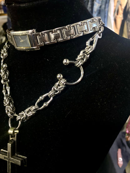 Watch Chainmaile Cross Choker