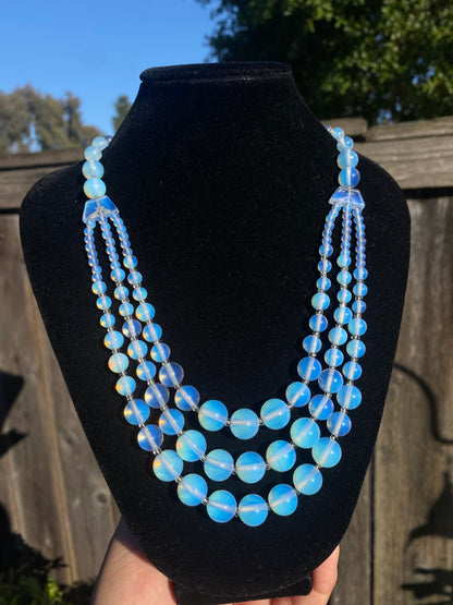 Triple Strand Opalite Necklace