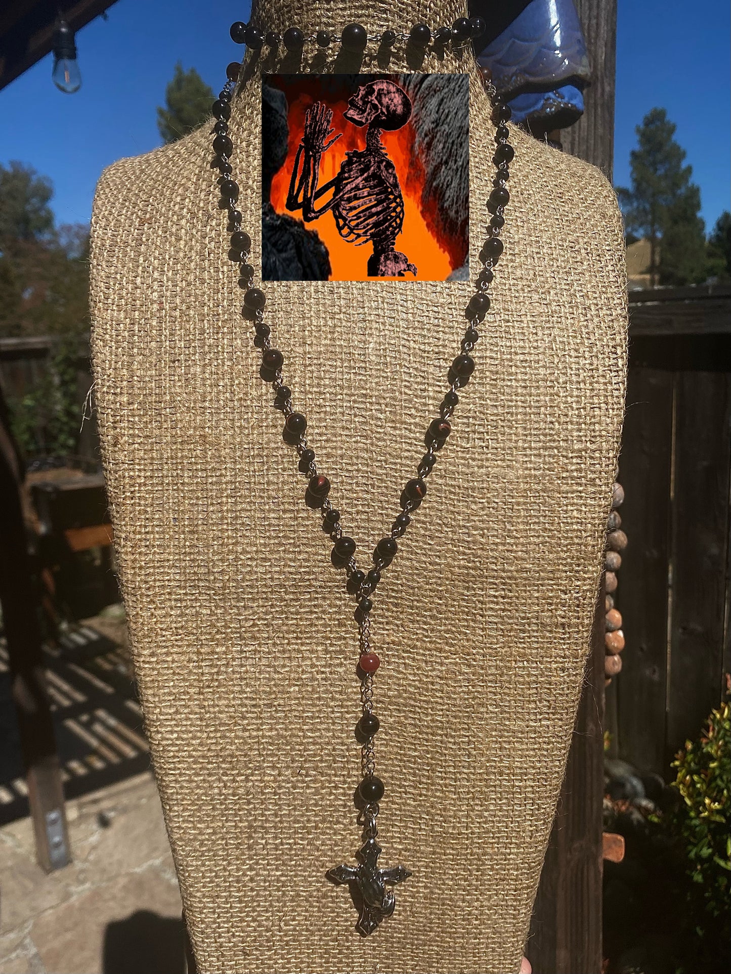 ‘Sold My Soul to Satan Waiting in Line at the Mall’ Inspired Stainless Steel Rosary