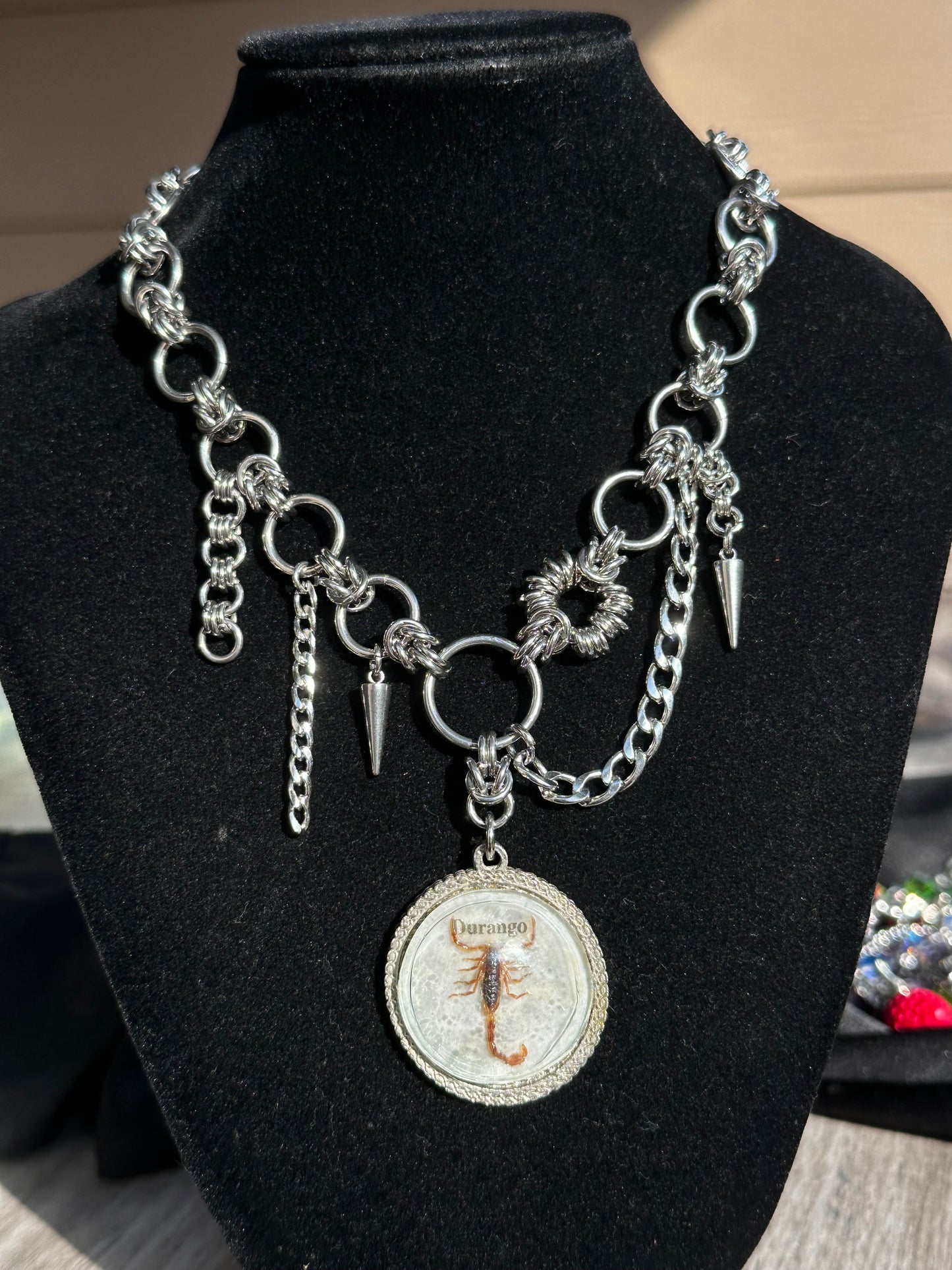 Durango Scorpion Asymmetrical Chainmaile Necklace