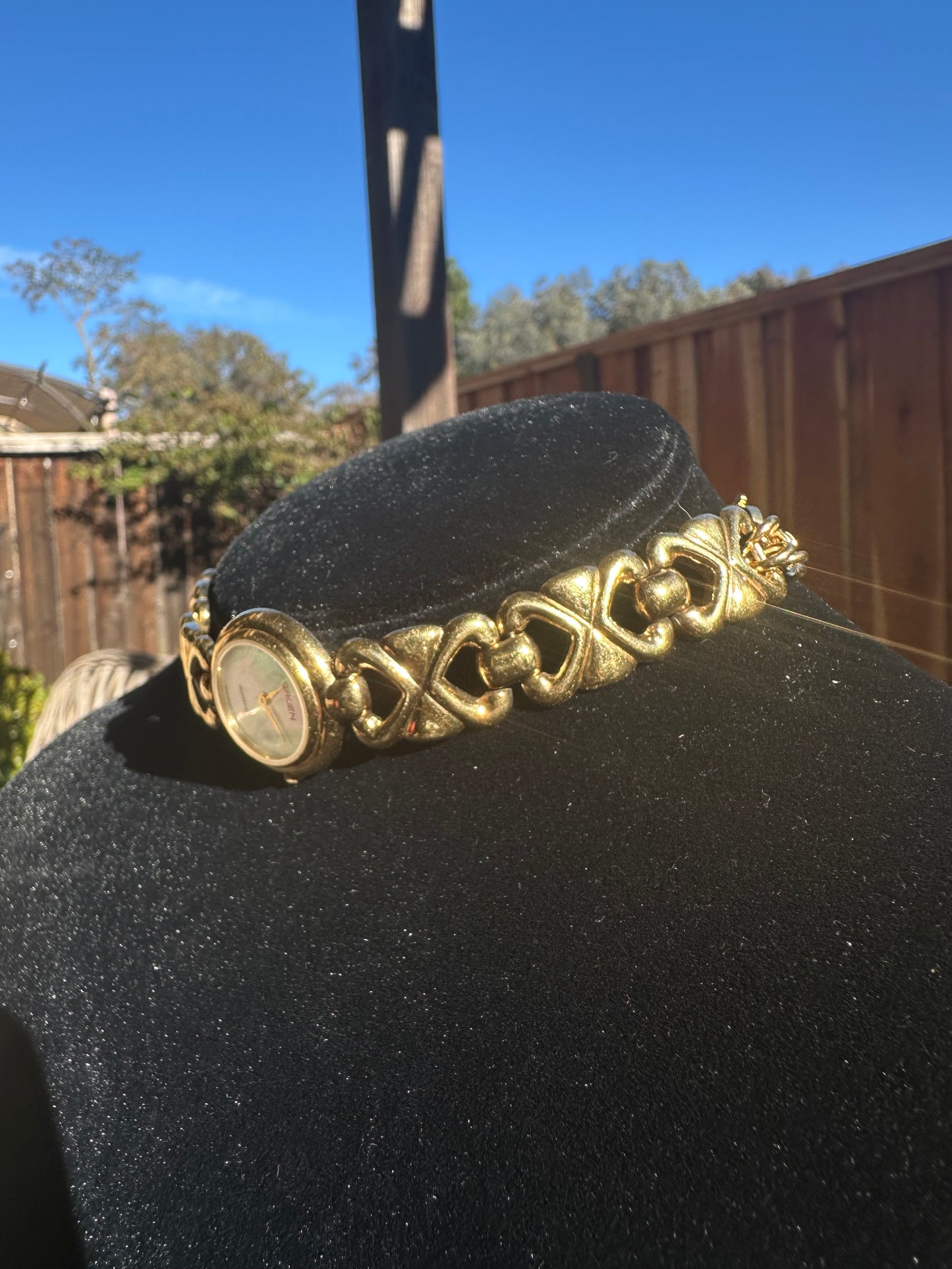 Vintage Greun Mother of Pearl Watch Choker