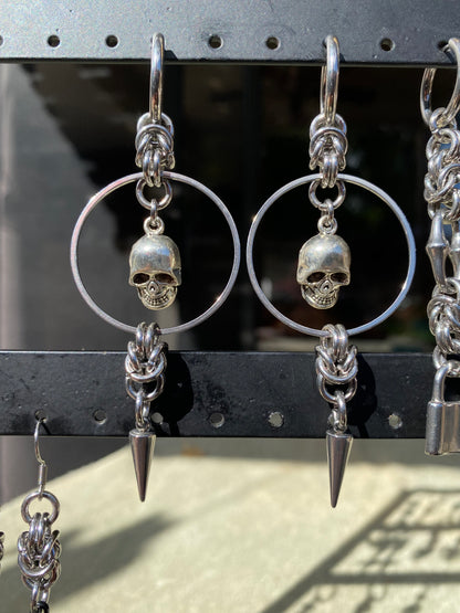 Skull Chainmail Earrings