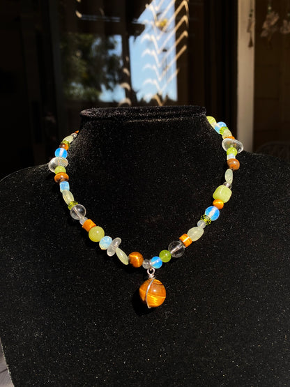 Asymmetrical Multi Crystal Fairycore Choker/ Necklace