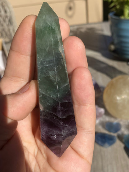 Rainbow Fluorite Double Point