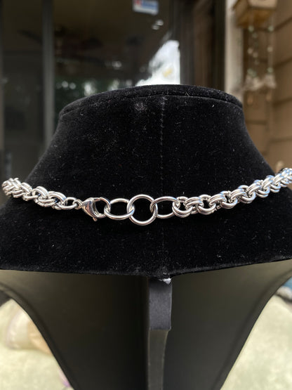 Byzantine chainmail septum necklace/choker