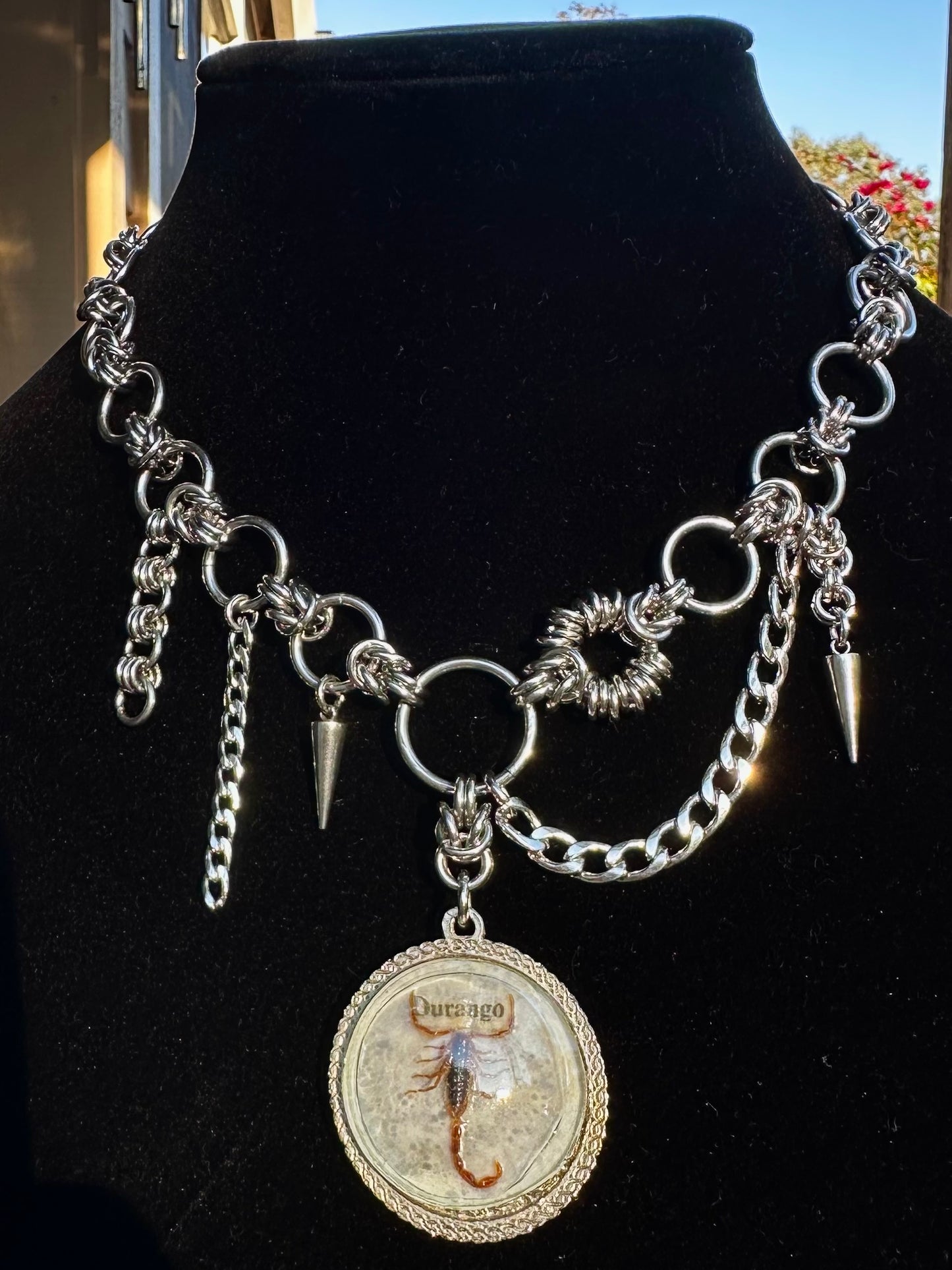 Durango Scorpion Asymmetrical Chainmaile Necklace