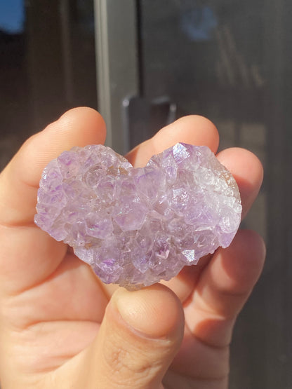 Amethyst Heart Cluster Carving